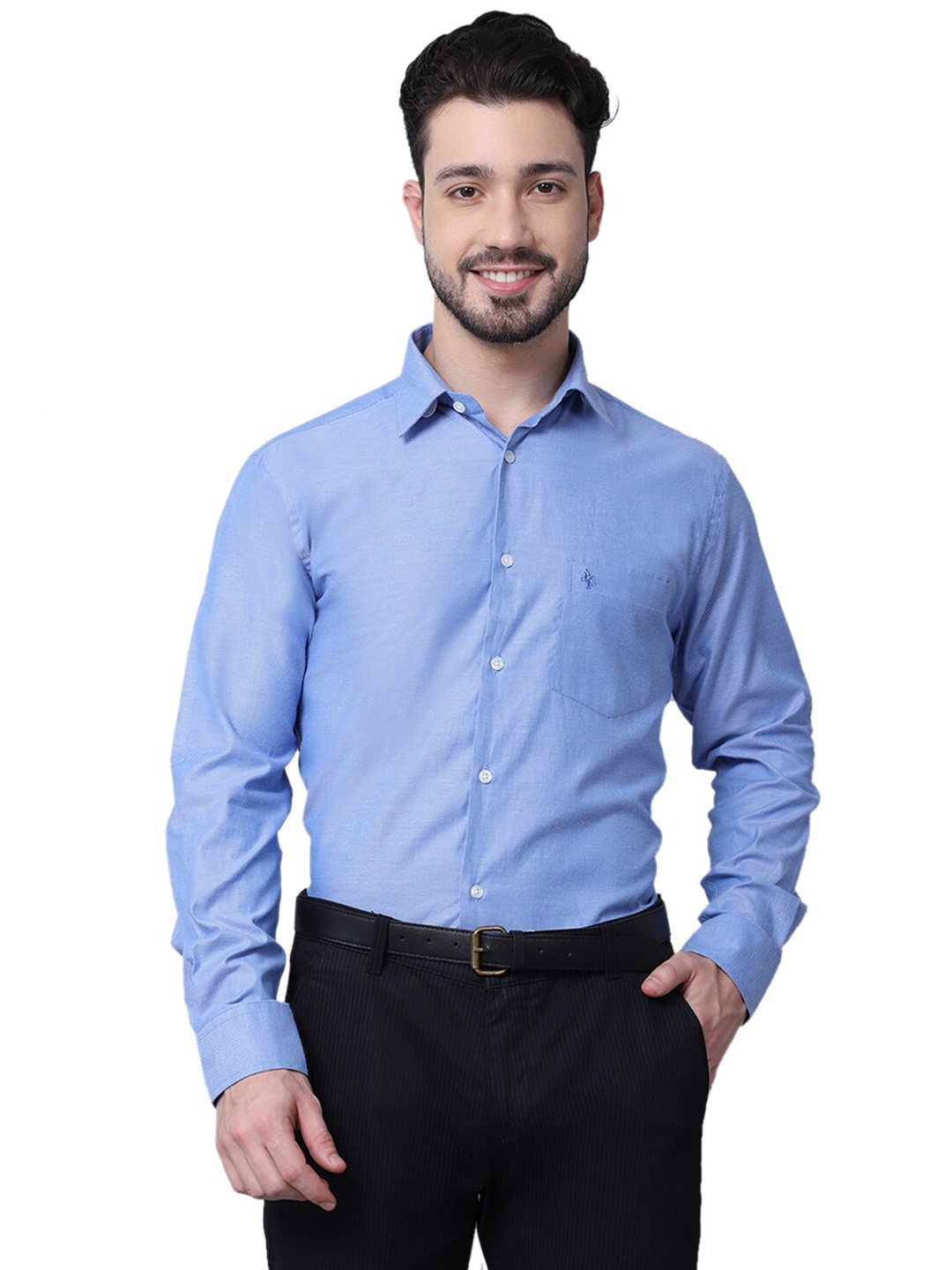 

Cantabil Men Blue Casual Shirt