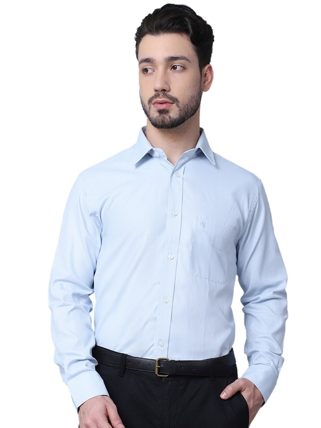 

Cantabil Men Blue Casual Shirt
