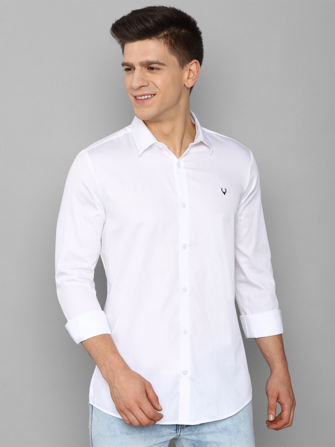 

Allen Solly Men White Slim Fit Casual Shirt