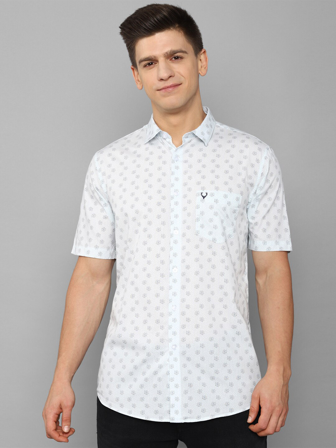 

Allen Solly Men White Slim Fit Printed Casual Shirt