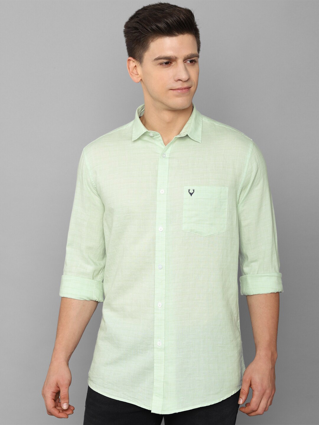 

Allen Solly Men Green Slim Fit Casual Shirt