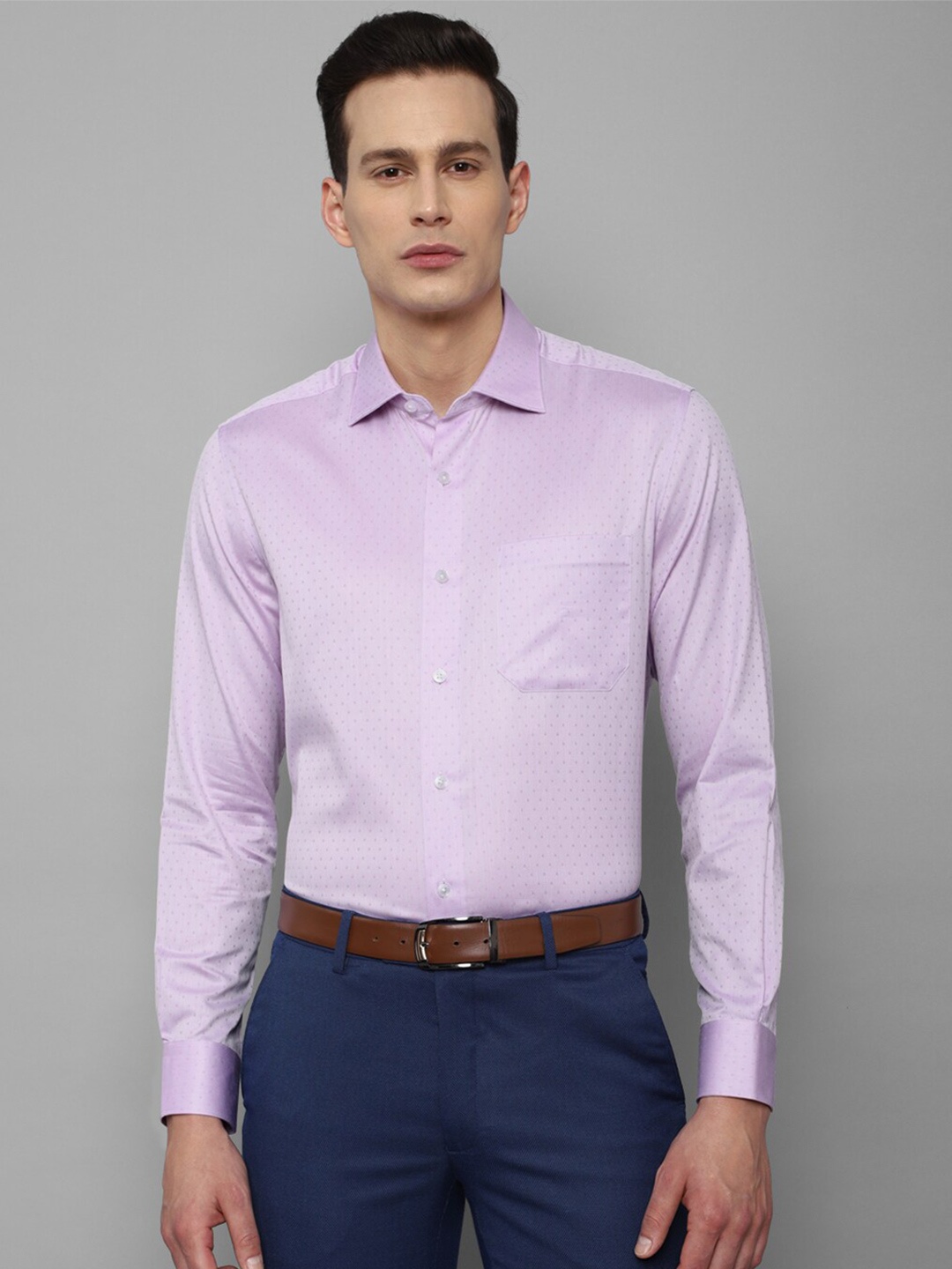 

Louis Philippe Gods & Kings Men Purple Giza Cotton Formal Shirt