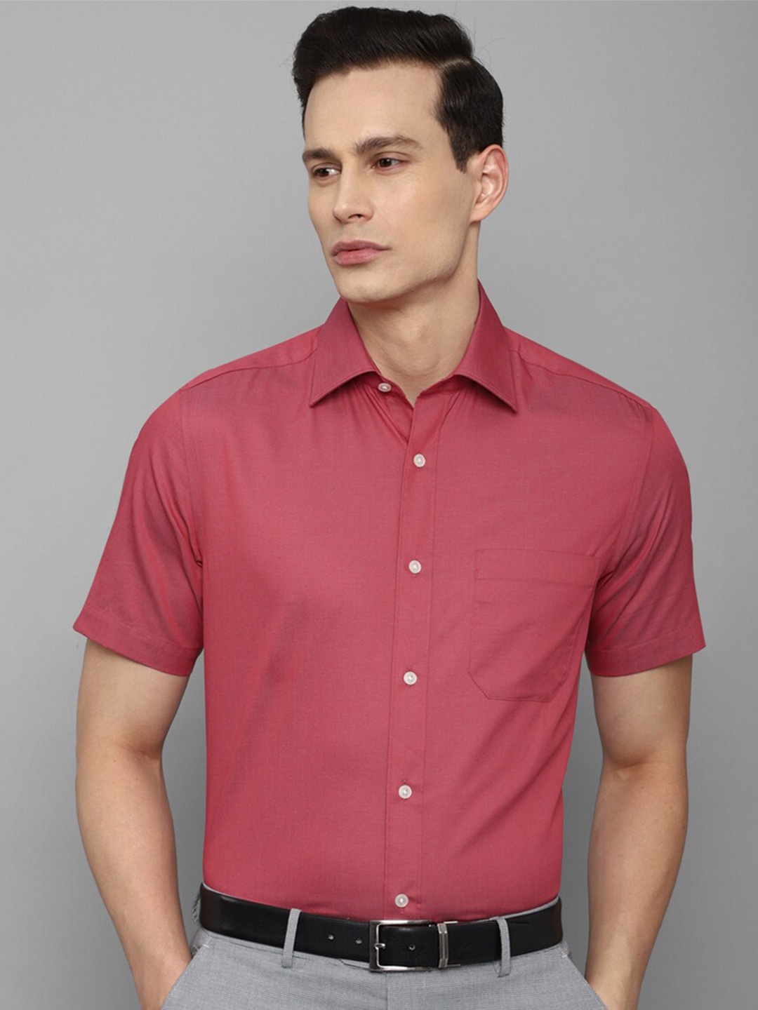 

Louis Philippe Men Pink Pure Cotton Formal Shirt