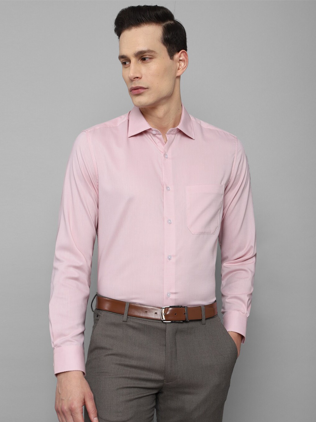 

Louis Philippe Men Pink Regular Fit Pure Cotton Formal Shirt
