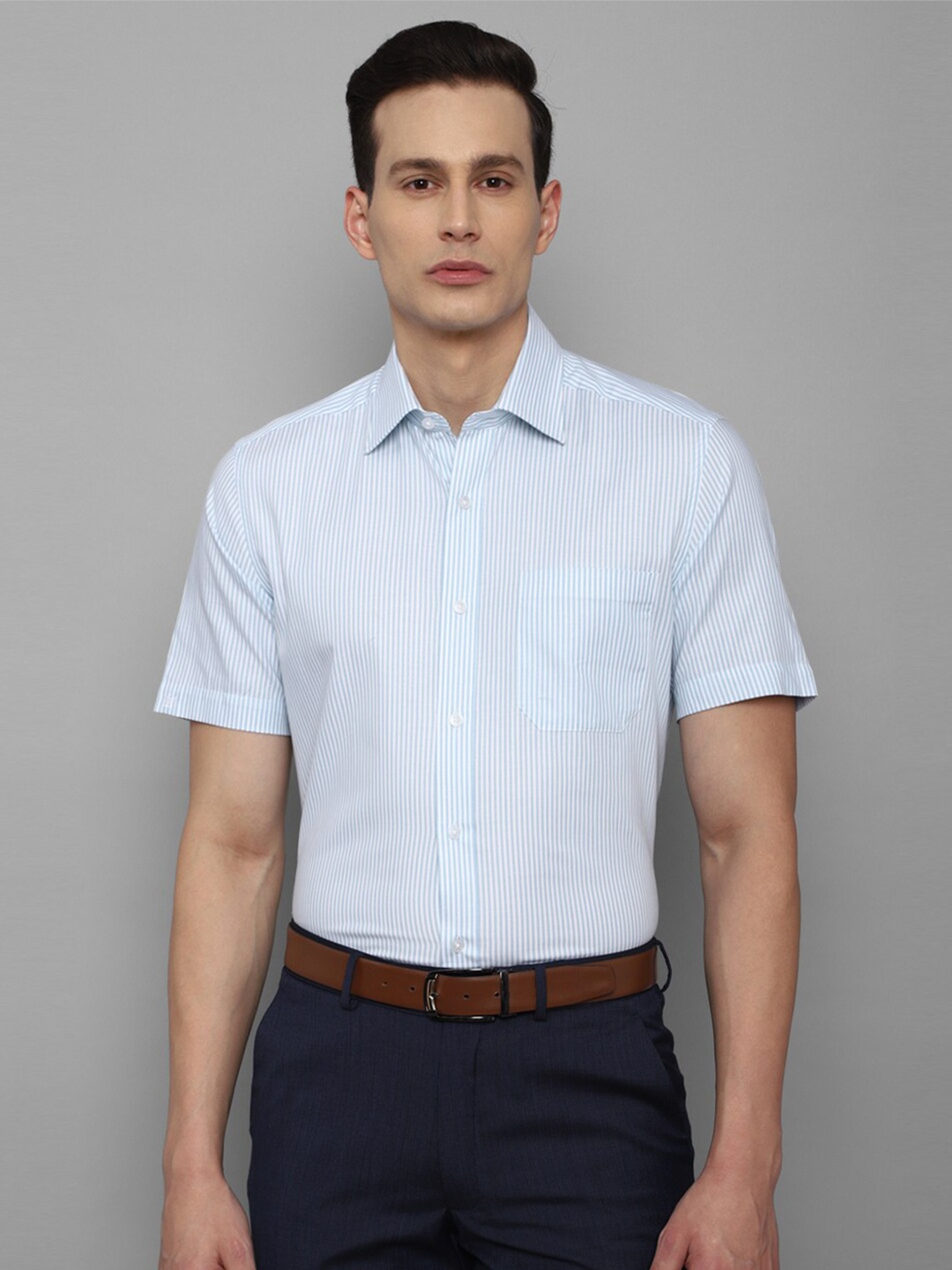 

Louis Philippe Men Blue Checked Formal Shirt