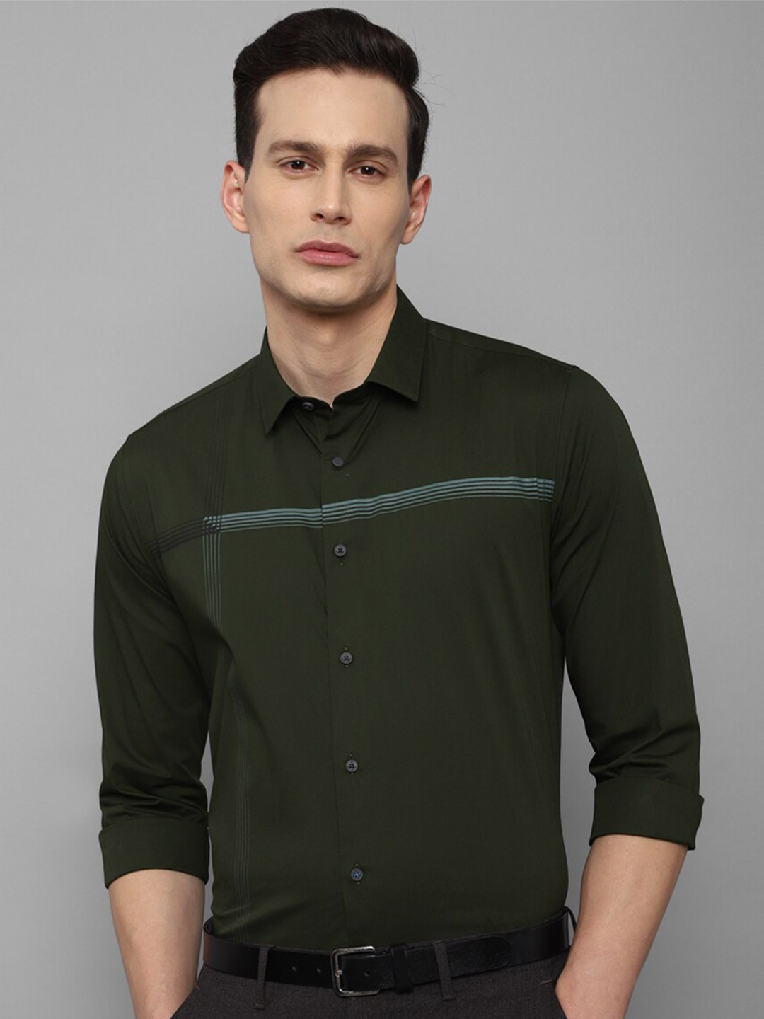 

Louis Philippe Sport Men Olive Green Slim Fit Casual Shirt