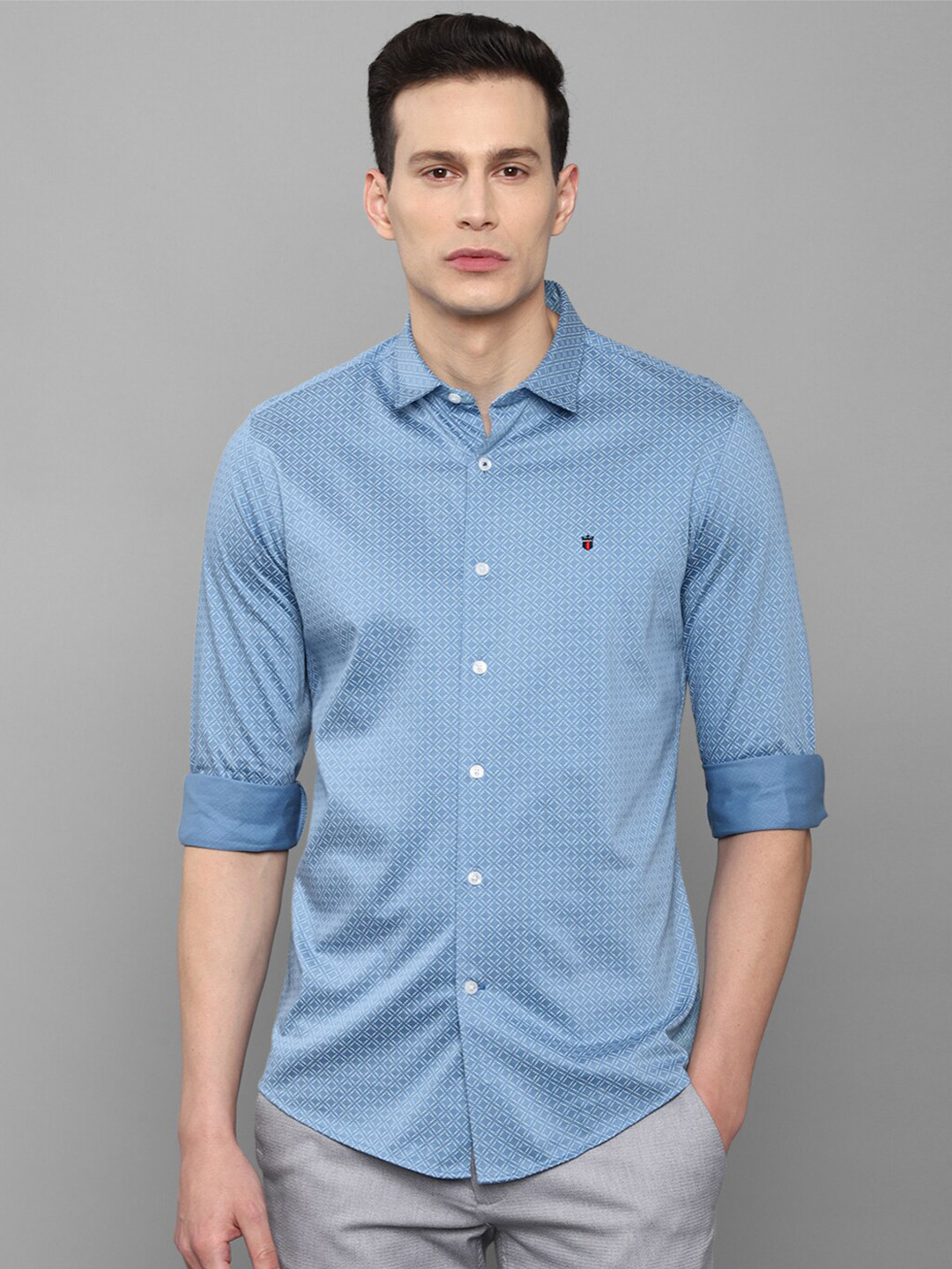 

Louis Philippe Sport Men Blue Slim Fit Printed Cotton Casual Shirt