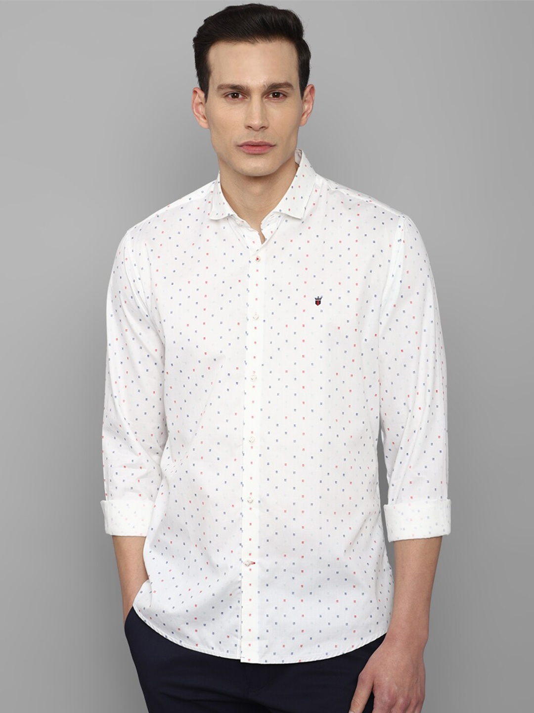 

Louis Philippe Sport Men White Slim Fit Printed Casual Shirt