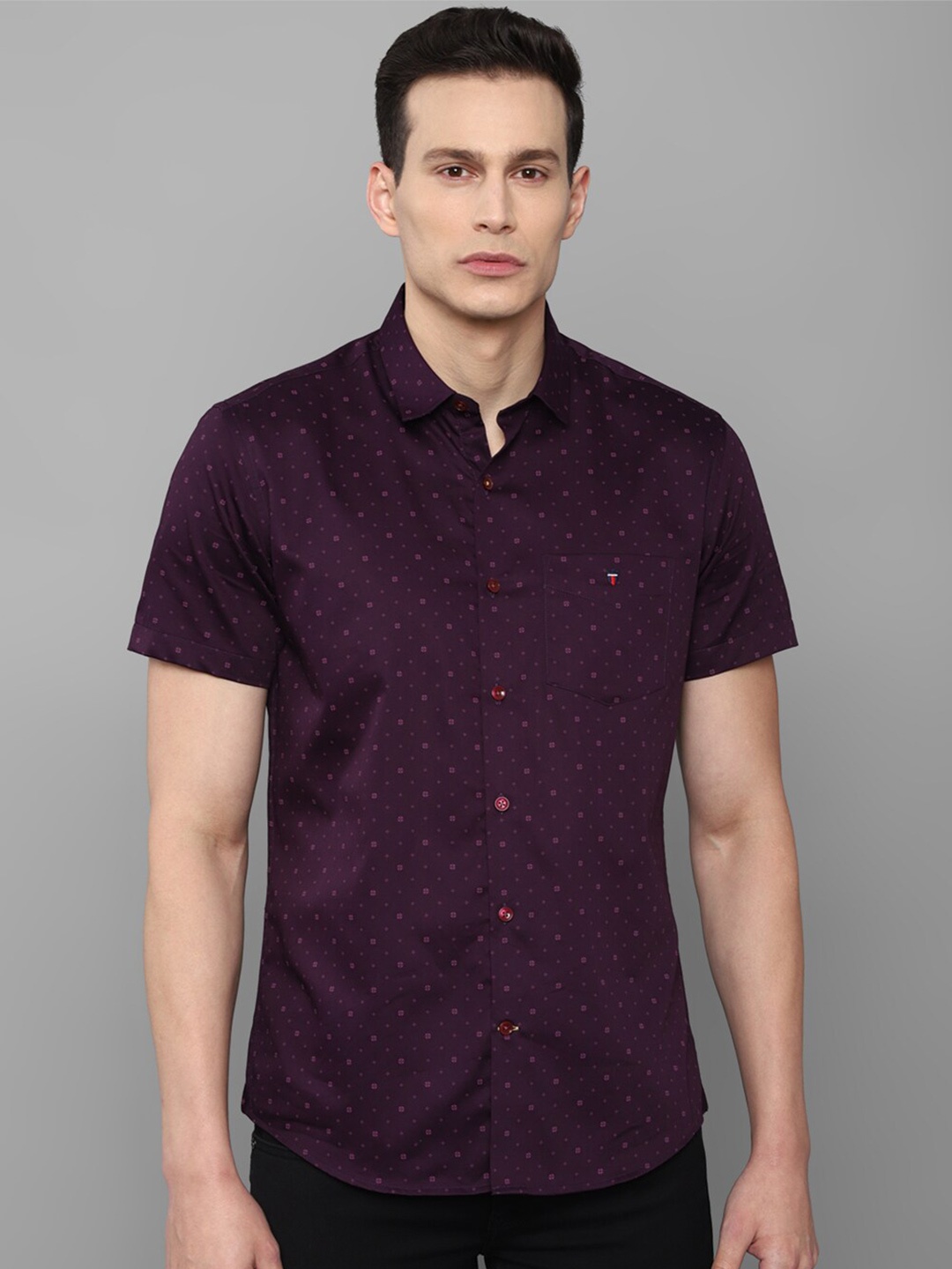 

Louis Philippe Sport Men Purple Slim Fit Micro Ditsy Printed Casual Shirt