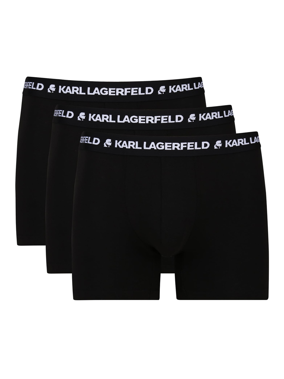 

Karl Lagerfeld Men Pack Of 3 Black Solid Trunk