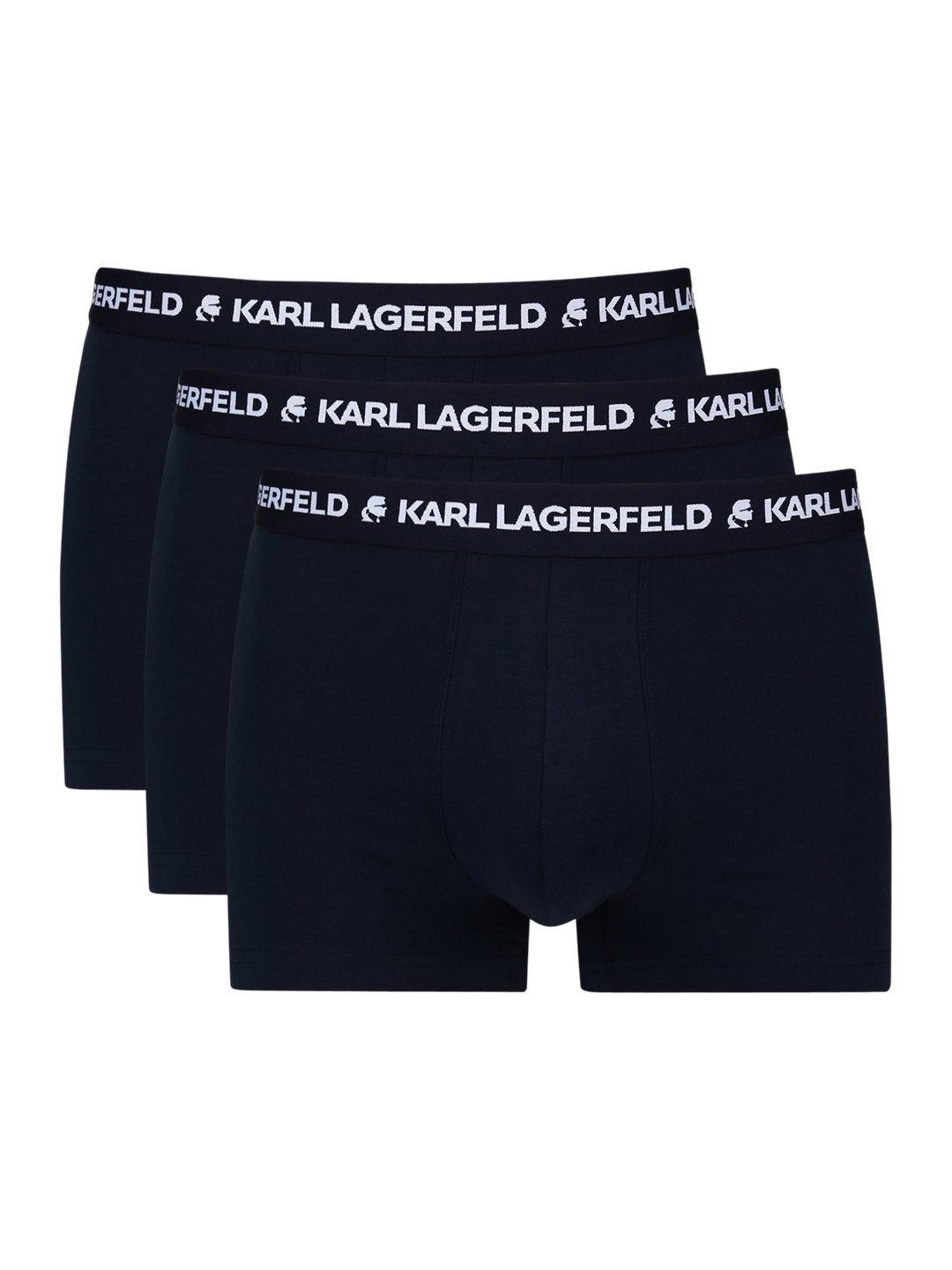 

Karl Lagerfeld Men Pack of 3 Navy Blue Brand Print Cotton Trunk