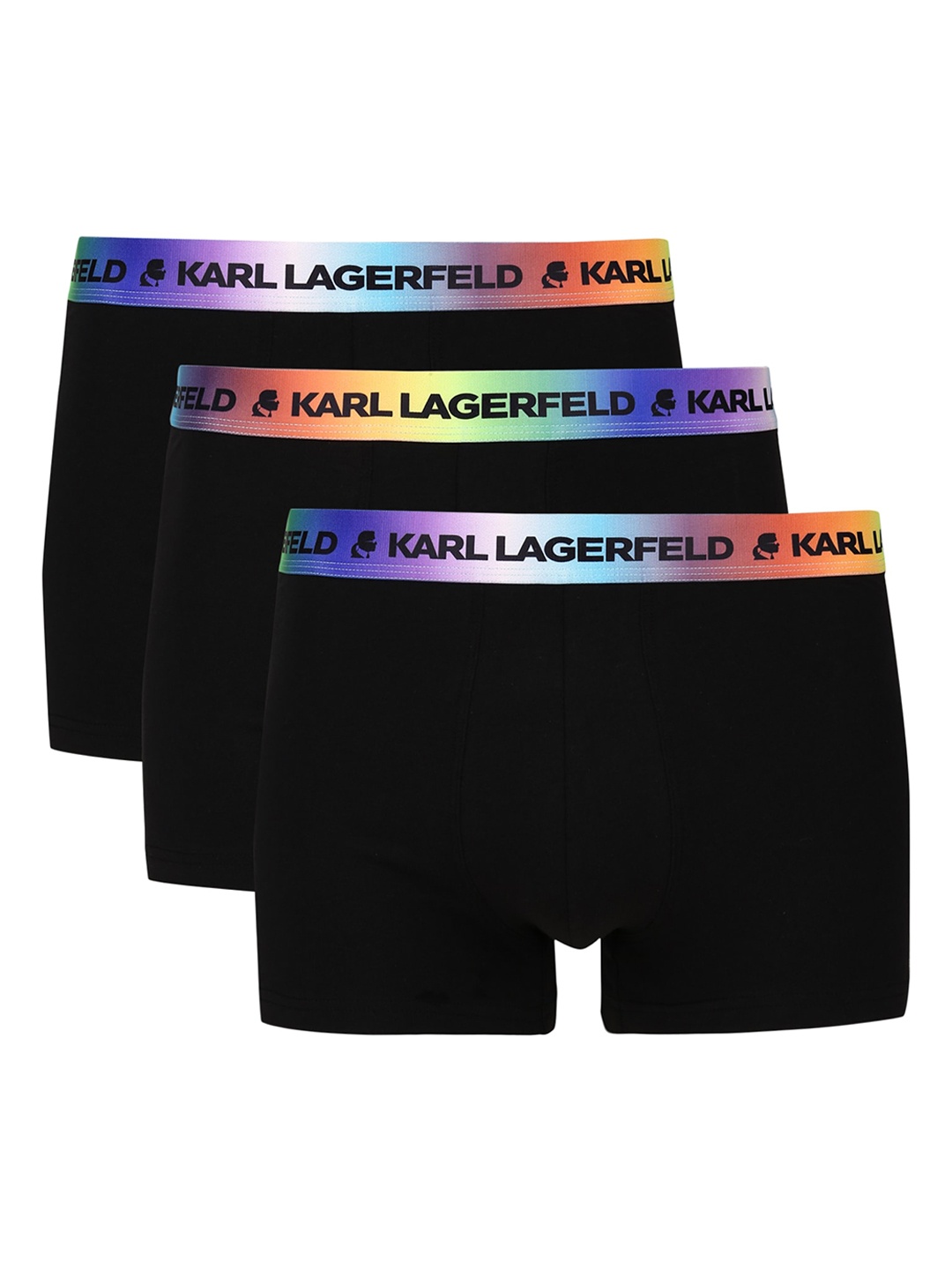 

Karl Lagerfeld Men Pack Of 3 Black Solid Cotton Trunks 0102095245A22008A07