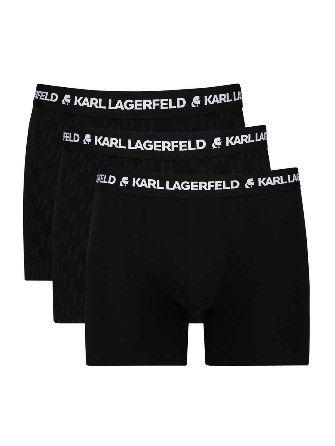 

Karl Lagerfeld Men Pack Of 3 Black Solid Cotton Trunks 0102095245A22007A07