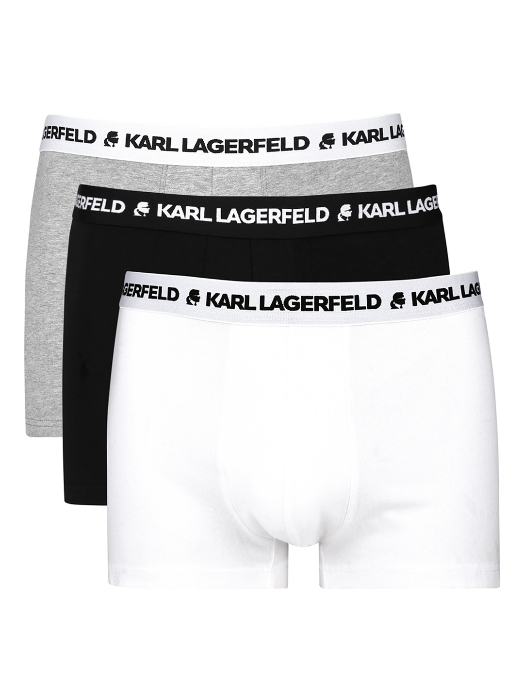 

Karl Lagerfeld Men Pack Of 3 Solid Cotton Trunks 0102095245A22002A68, Black