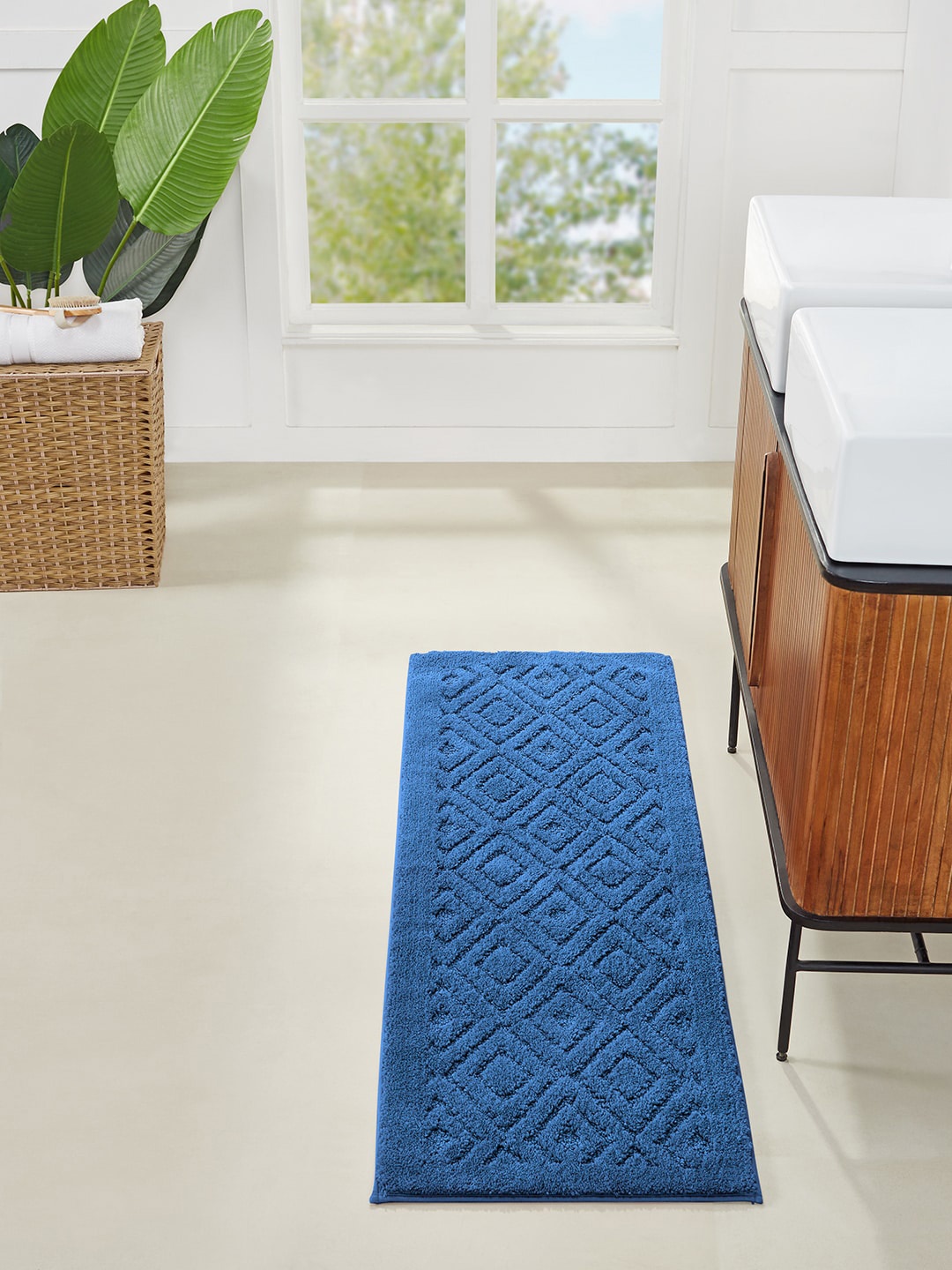 

Pano Blue Solid 1600 GSM Bath Rug