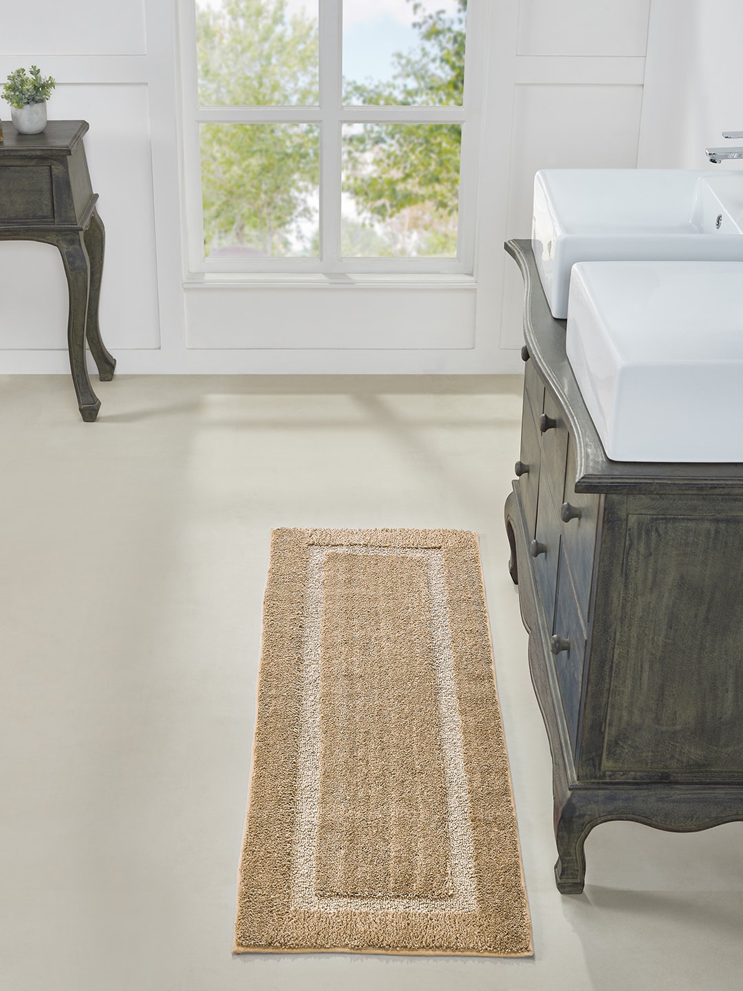 

Pano Beige Solid 1600 GSM Anti-Skid Bath Rug