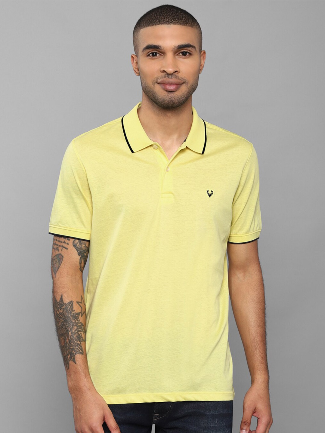 

Allen Solly Men Yellow Polo Collar T-shirt