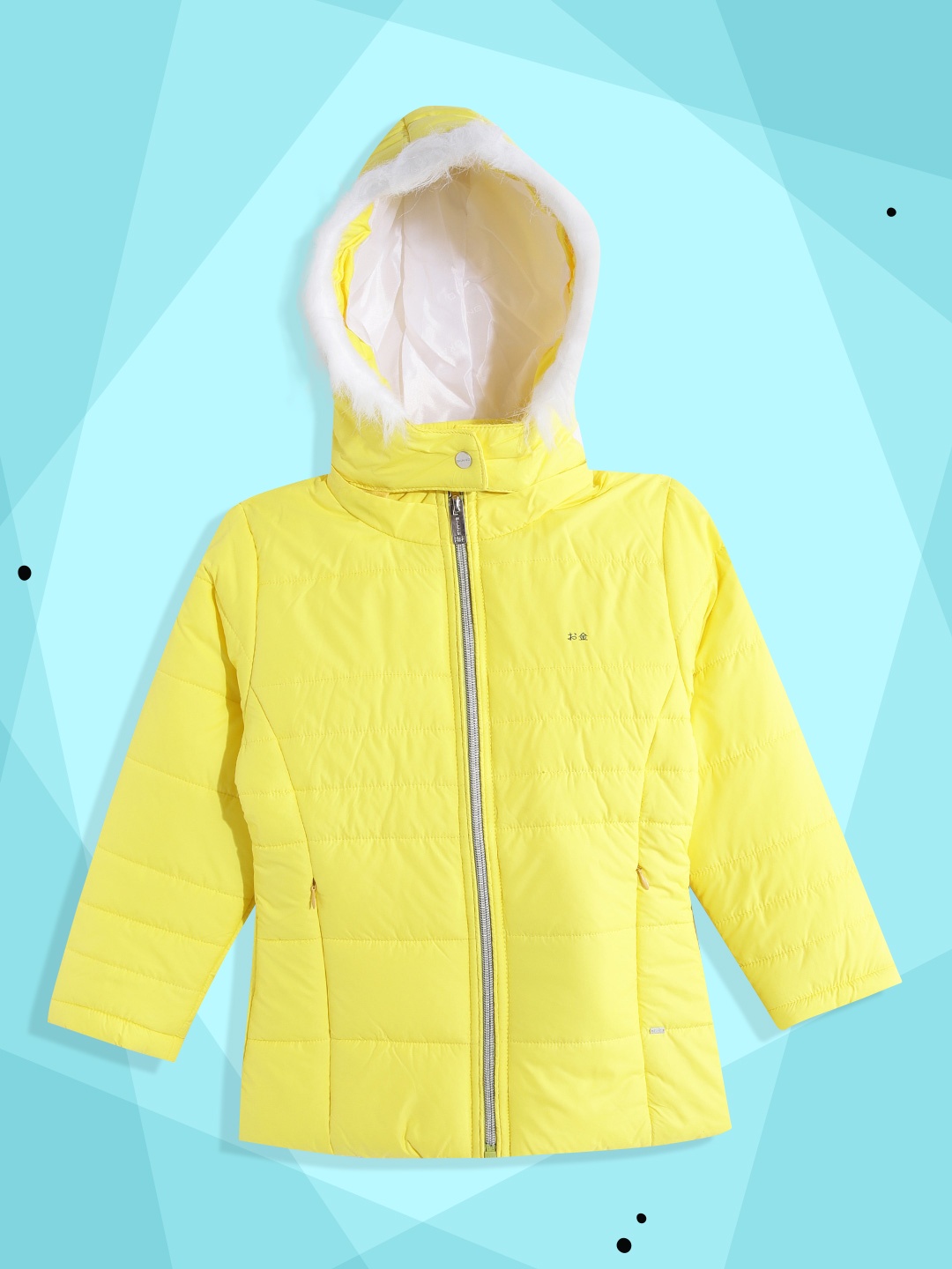 

Okane Girls Yellow Solid Detachable Hood Parka Jacket