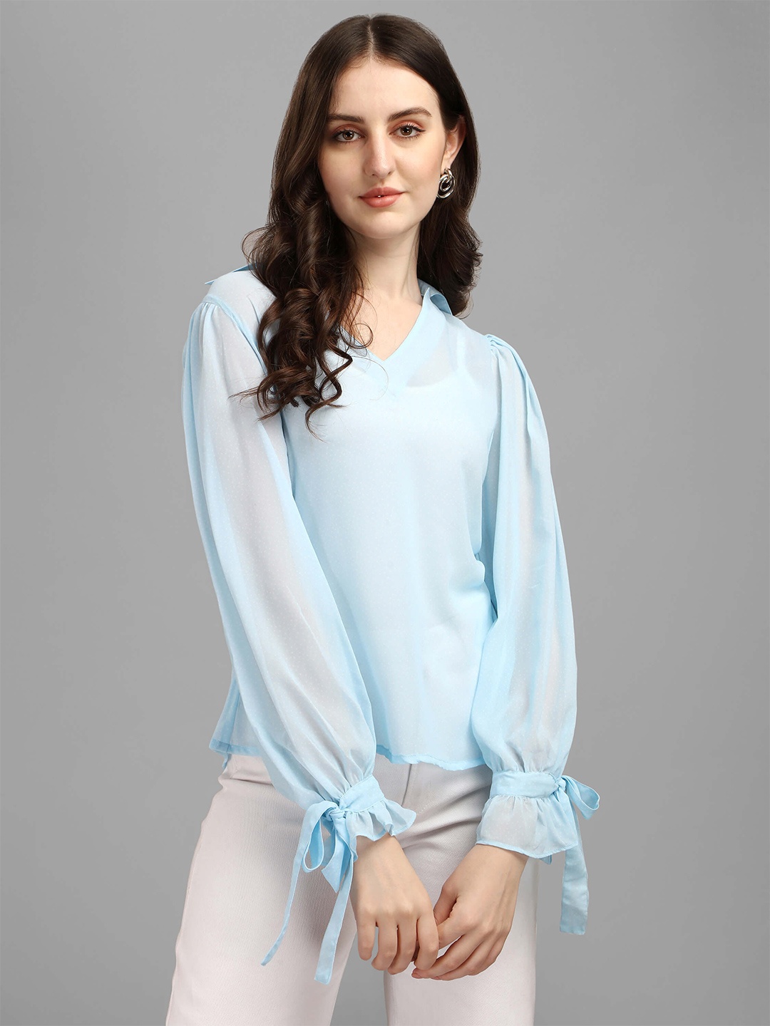 

Masakali Co Blue Georgette Top