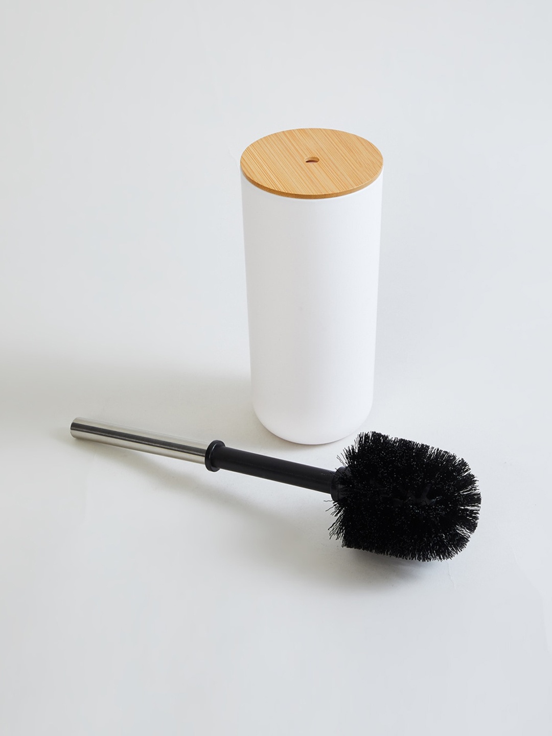 

Home Centre White Unisex Pack Of 2 Solid Toilet Brush And Holder