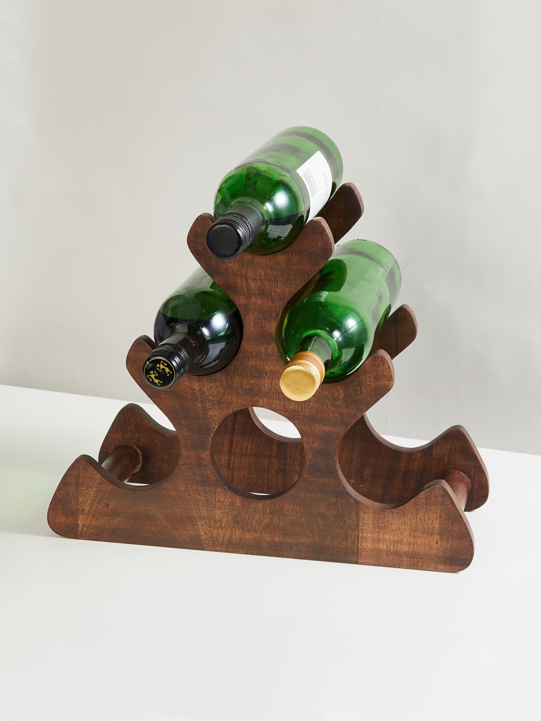 

Home Centre Brown Mango Wood 6 Bottle Wine Rack