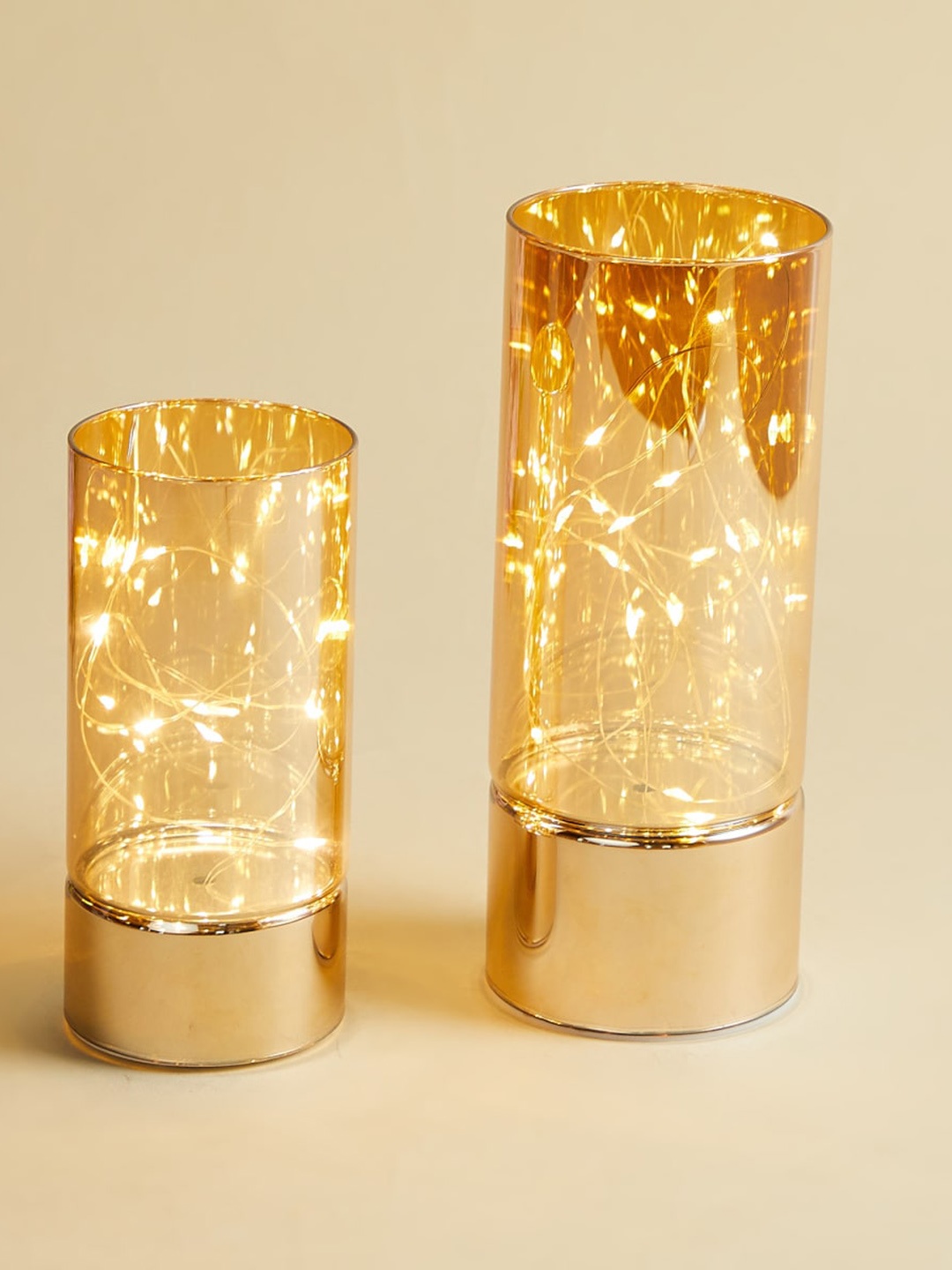 

Home Centre Gold-Toned Glass Fairy Light Table Lamps