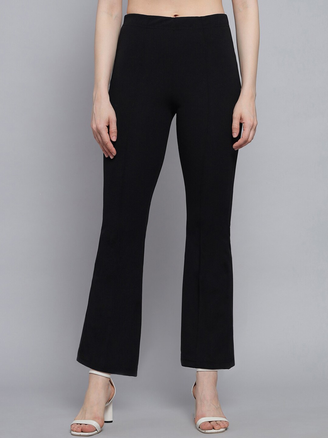 

Q-rious Women Black High-Rise Trousers