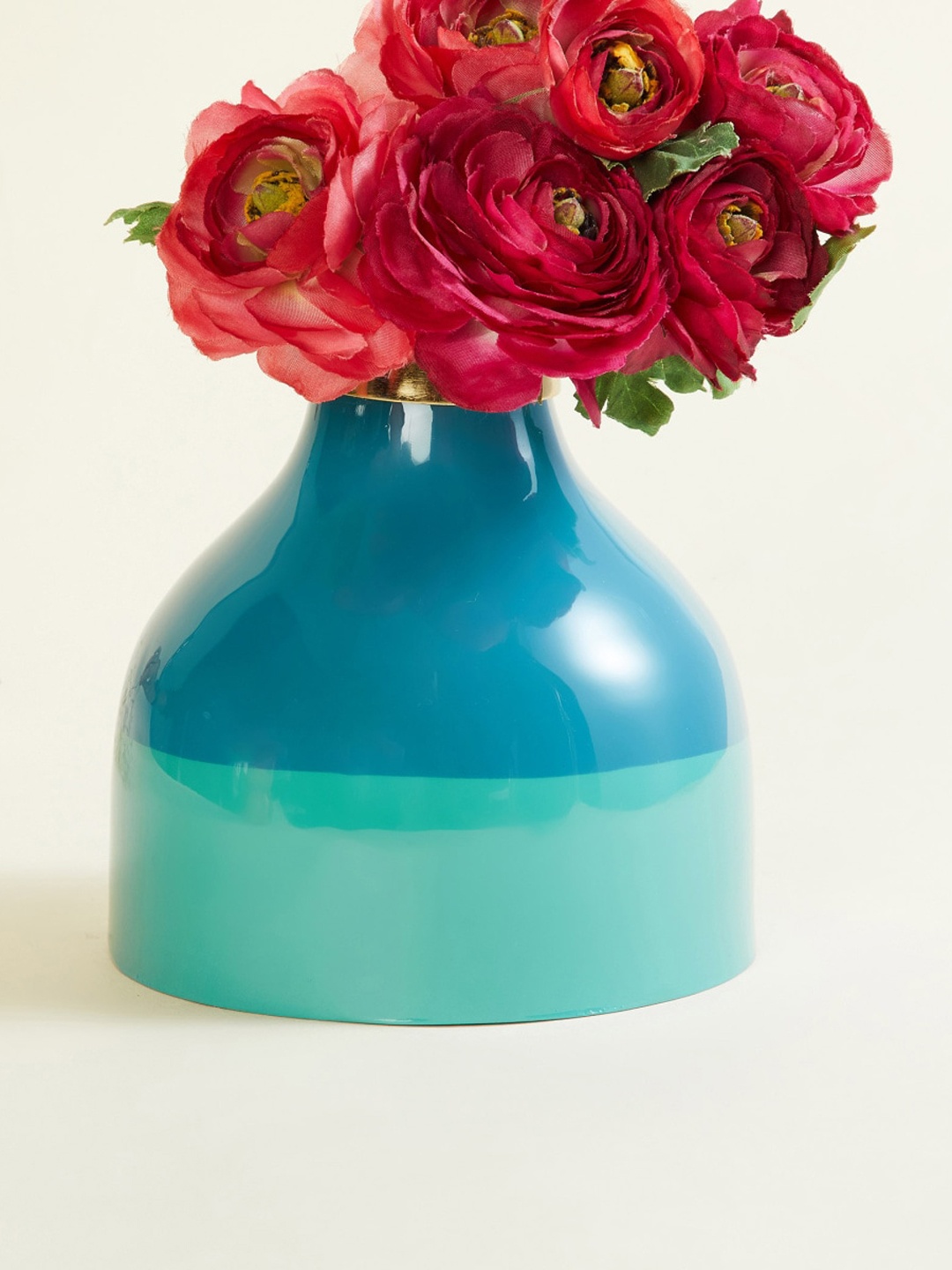 

Home Centre Blue Colourblocked Metal Mini Bud Vase