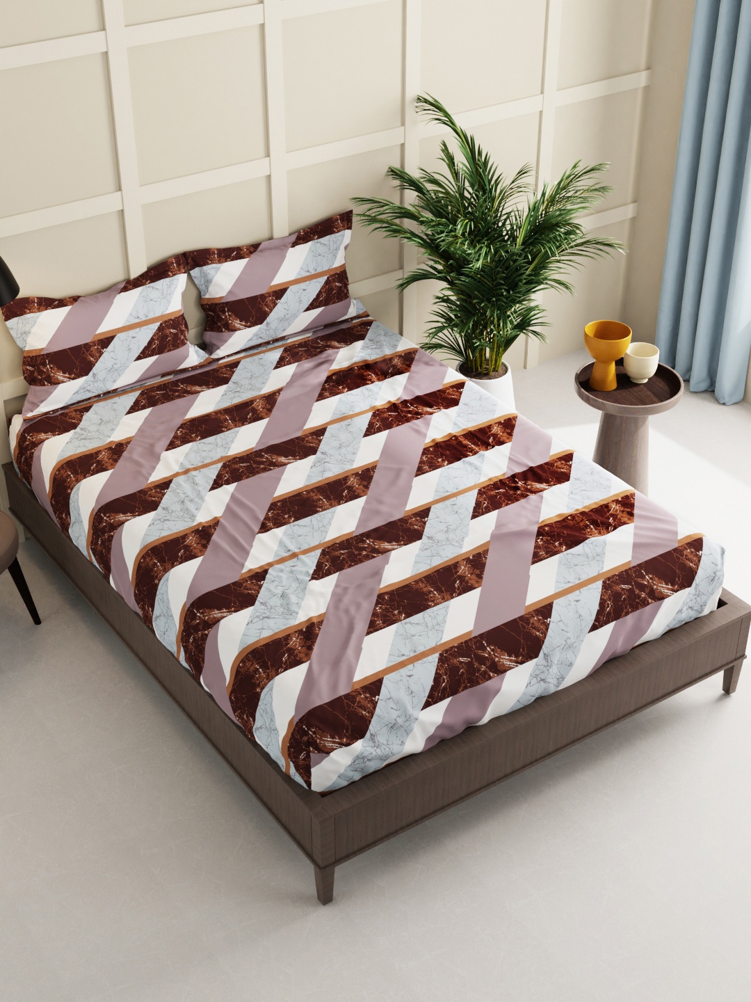 

BIANCA Unisex Khaki 160 TC Double Bedsheet With 2 Pillow Covers