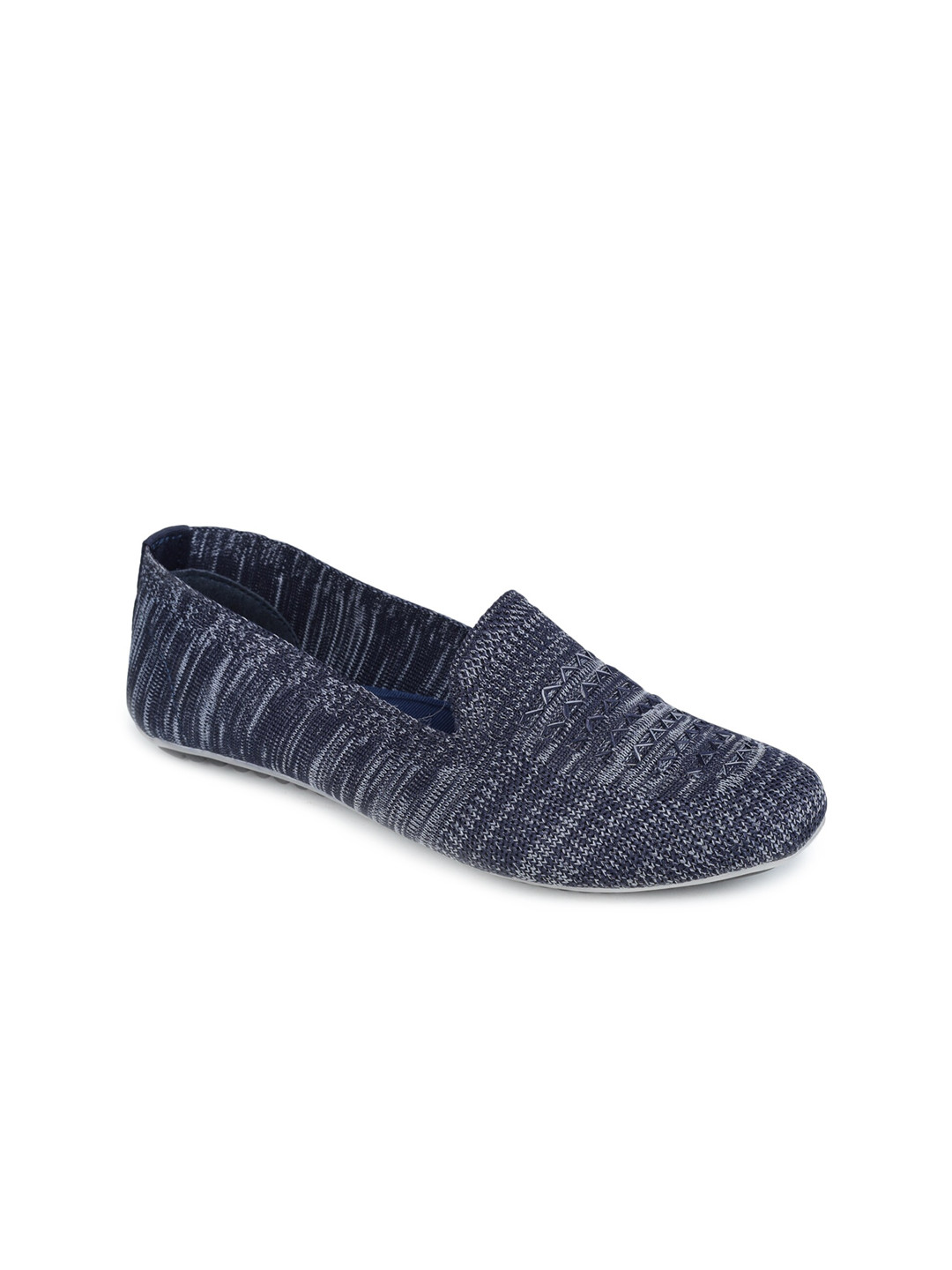 

REFOAM Women Navy Blue Woven Design Slip-On Sneakers