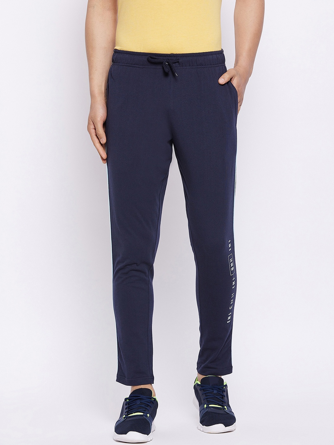 

HARBOR N BAY Men Blue Solid Cotton Track Pants