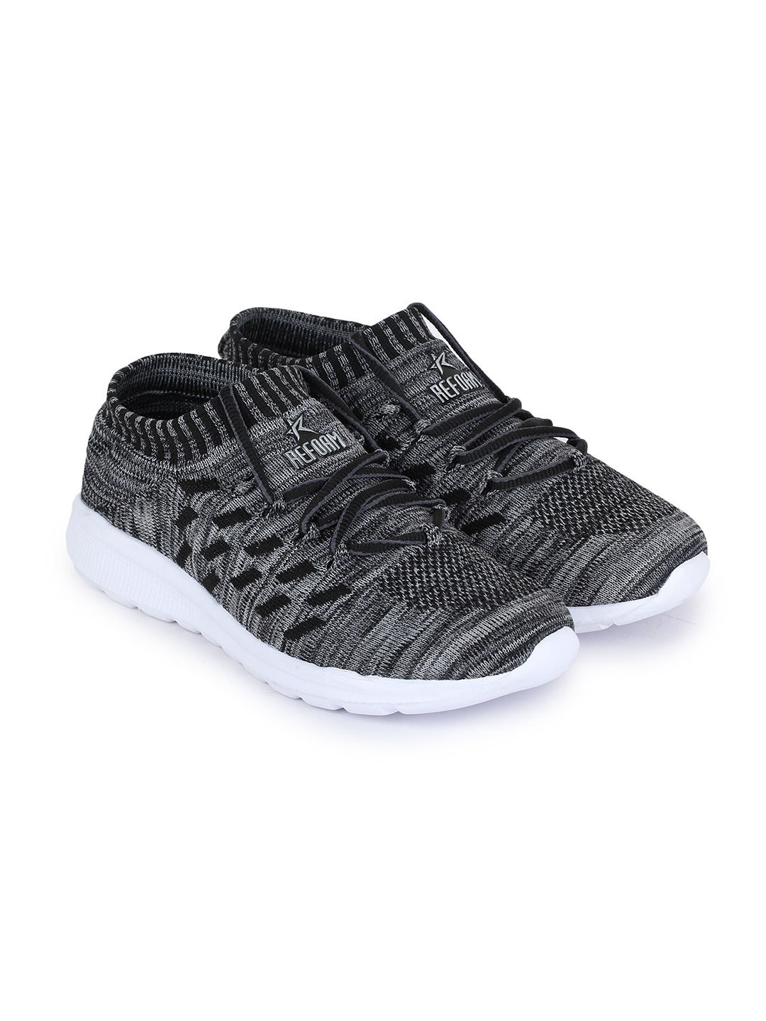 

REFOAM Men Grey Mesh Running Non-Marking Shoes