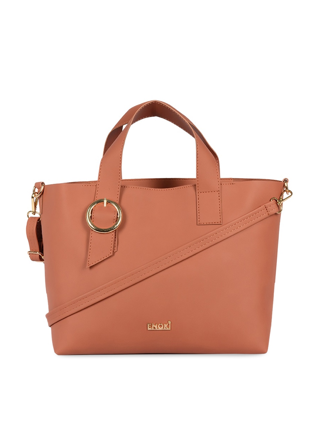 

ENOKI Women Red Structured Handheld Bag