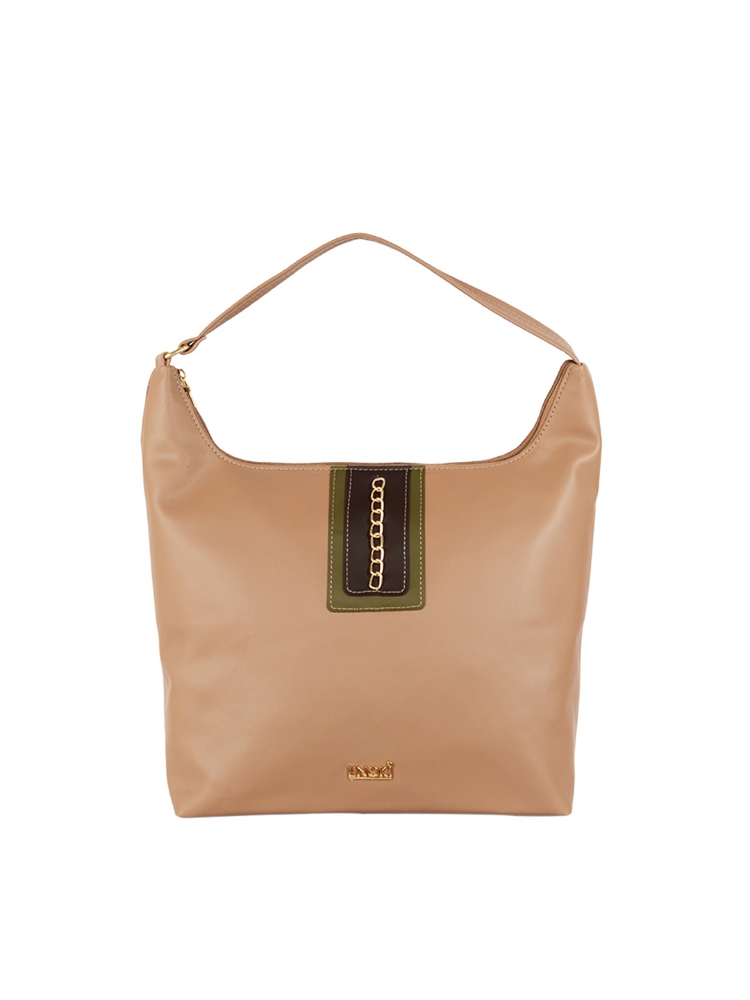 

ENOKI Women Beige Solid Shopper Hobo Bag