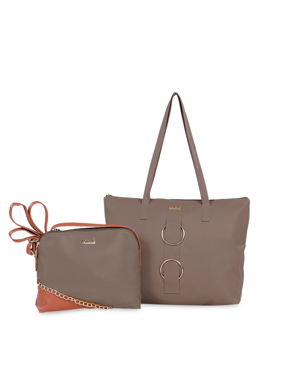 

ENOKI Brown Structured Shoulder Bag & Sling Bag