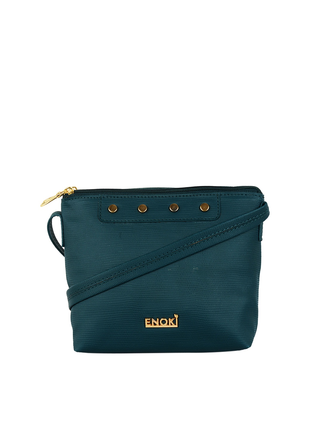 

ENOKI Green Structured Sling Bag with Tasselled