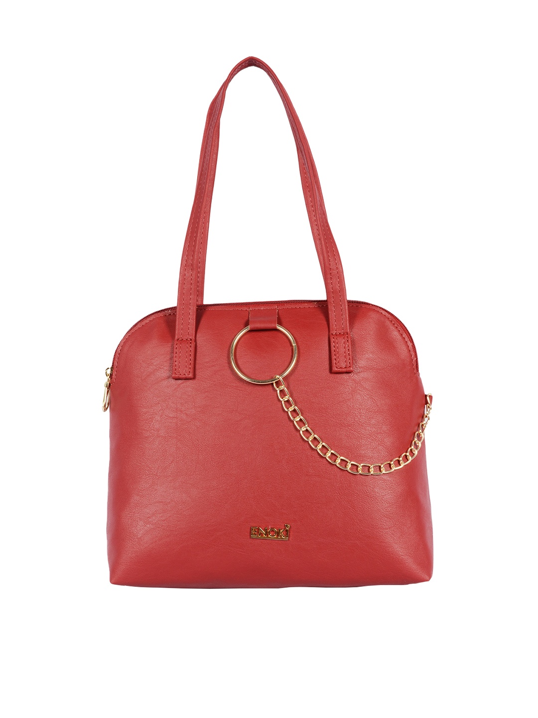 

ENOKI Red Structured Shoulder Bag