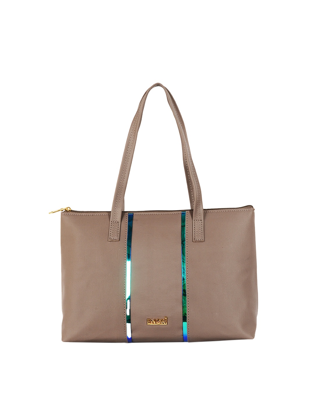 

ENOKI Khaki Structured Tote Bag