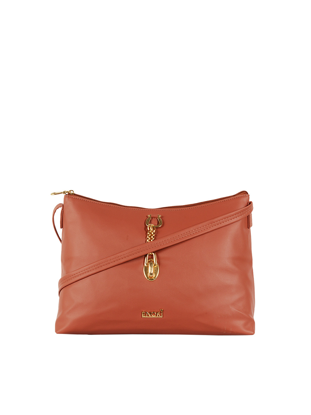 

ENOKI Tan Women Structured Sling Bag