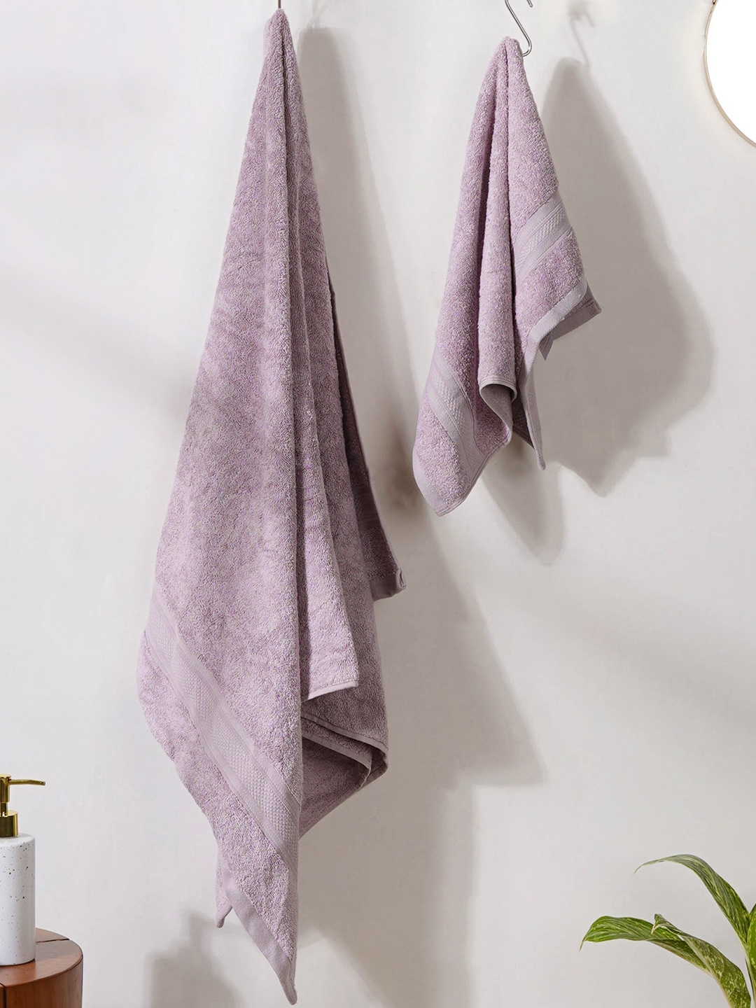 

Nestasia Lavender 2 Pcs 600 GSM Plushy Bamboo Towel Set