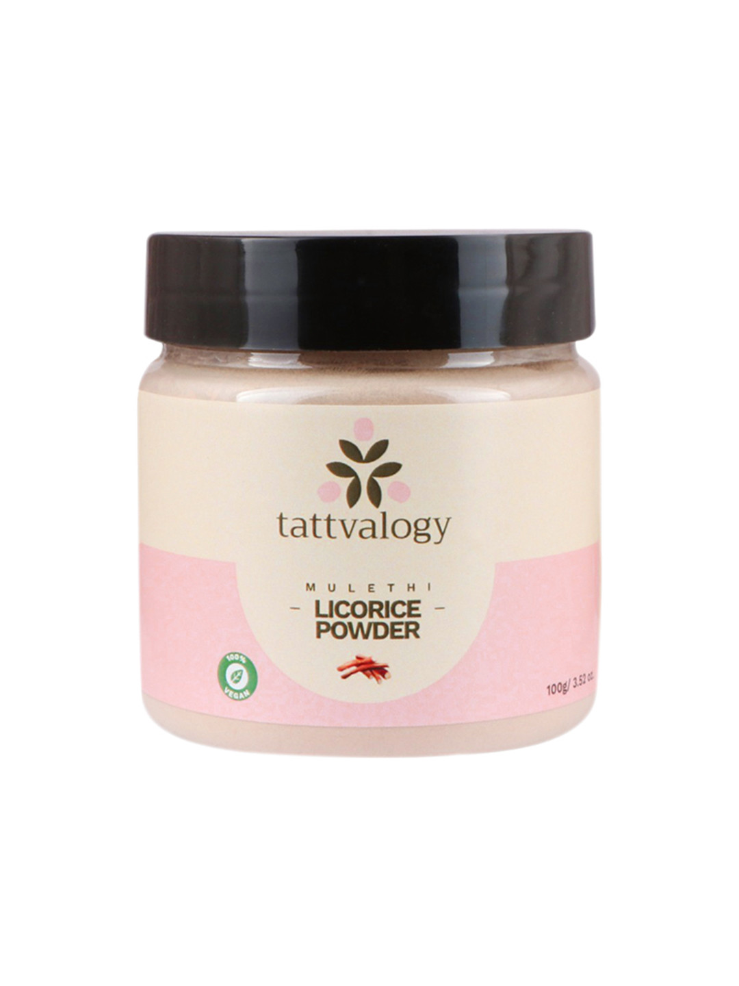 

Tattvalogy Cruelty-Free & Vegan Herbal Mulethi Licorice Powder Face Mask - 100 g, Pink