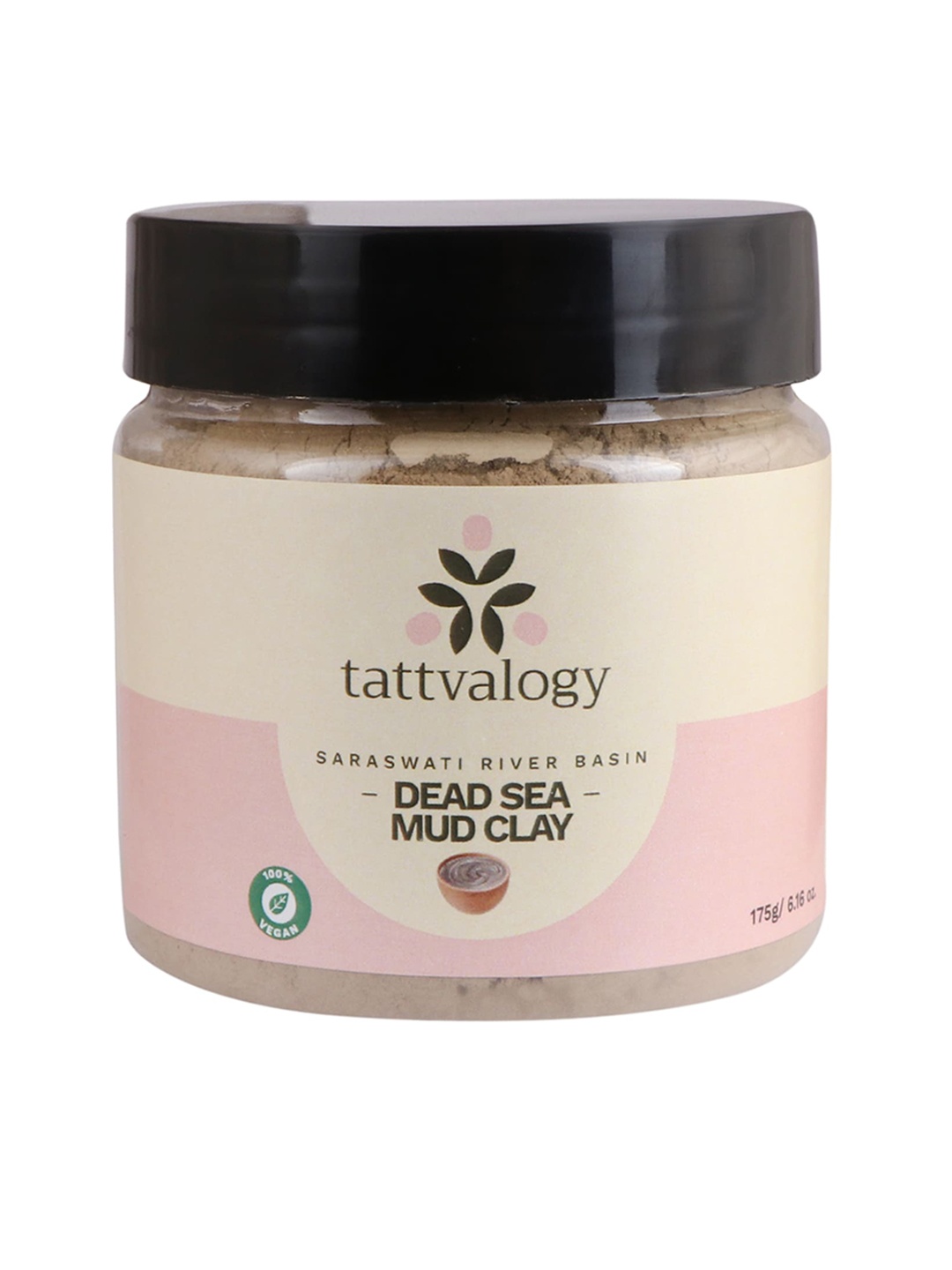 

Tattvalogy Cruelty-Free & Vegan Saraswati River Basin Dead Sea Mud Clay Face Mask - 175 g, Pink