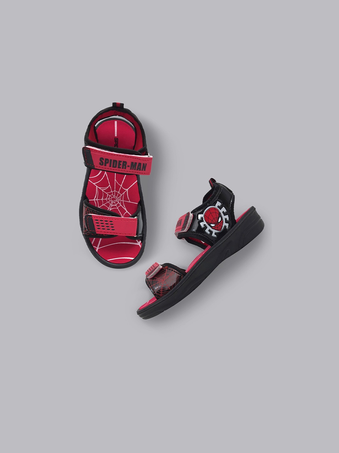 

Kids Ville Boys Black & Red Spiderman Printed Comfort Sandals
