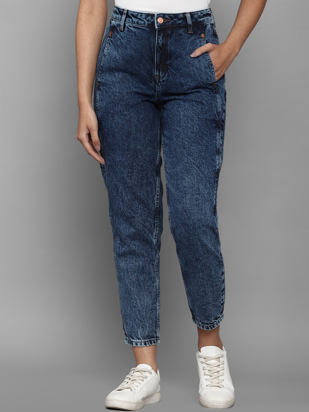 

Allen Solly Woman Women Navy Blue Heavy Fade Jeans