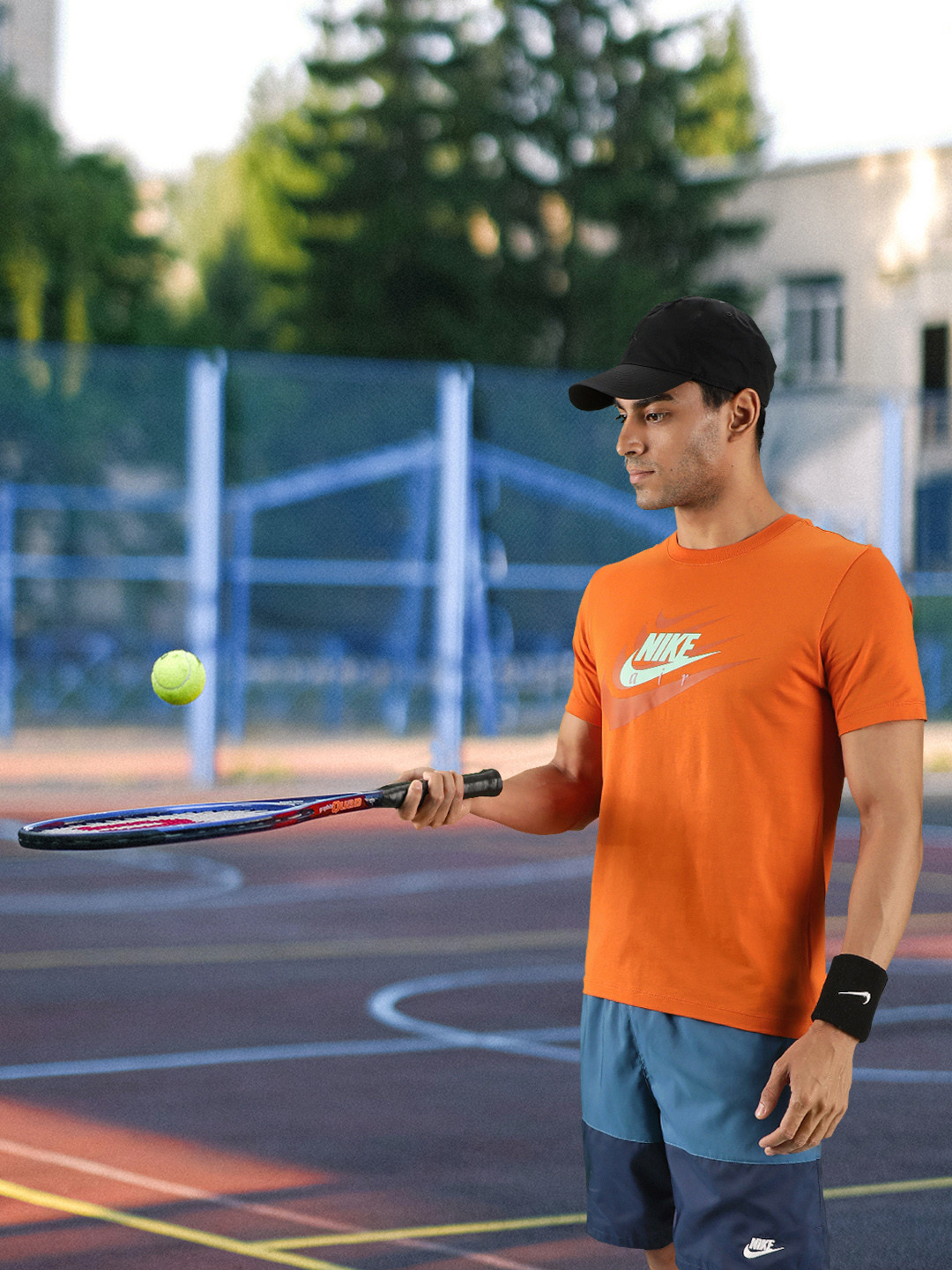 

Nike Men Orange Brand Logo MULTIBRAND HBR FS Printed T-shirt