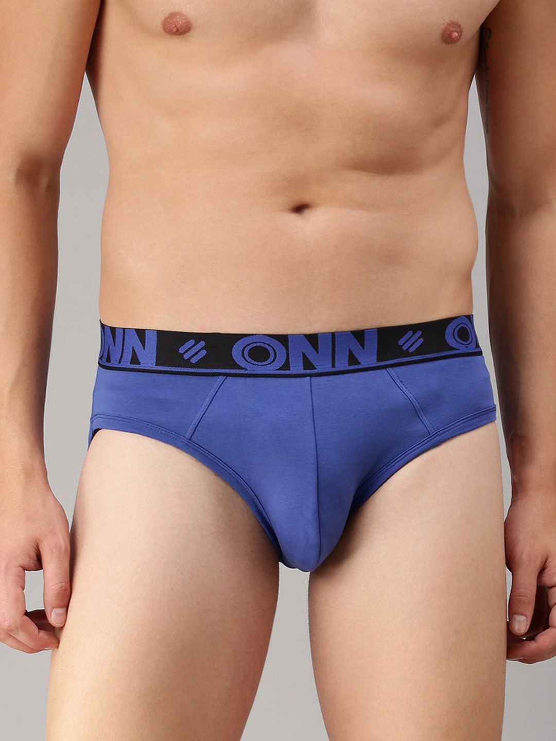 

ONN Men Pack Of 3 Solid Basic Briefs, Blue
