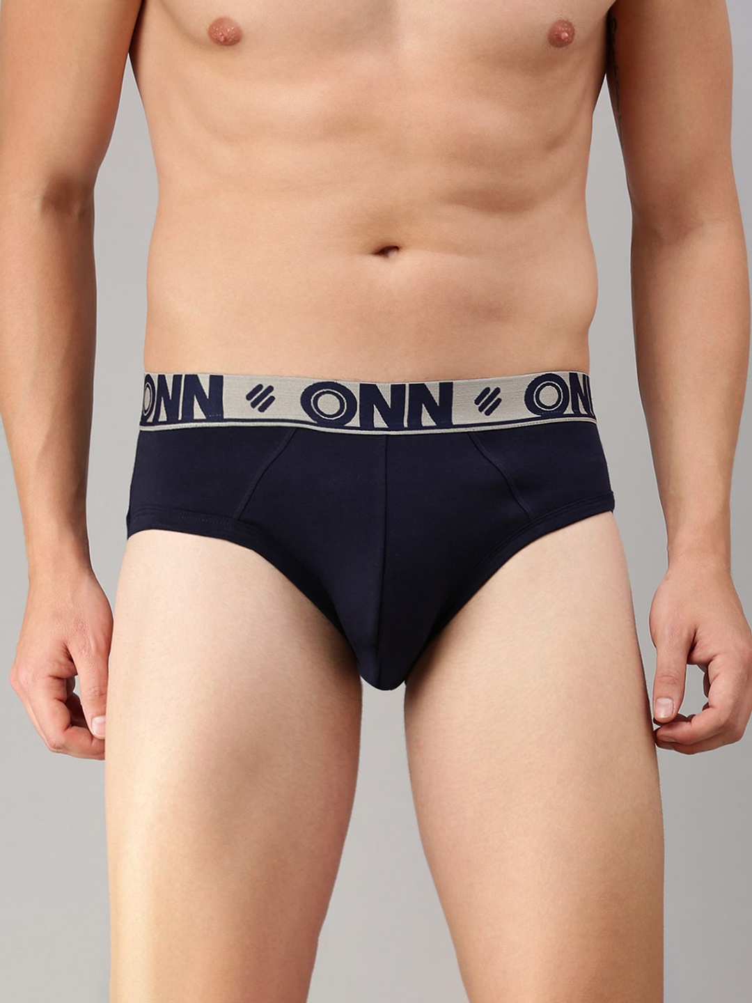 

ONN Pack of 2 Navy Blue & Maroon Basic Briefs