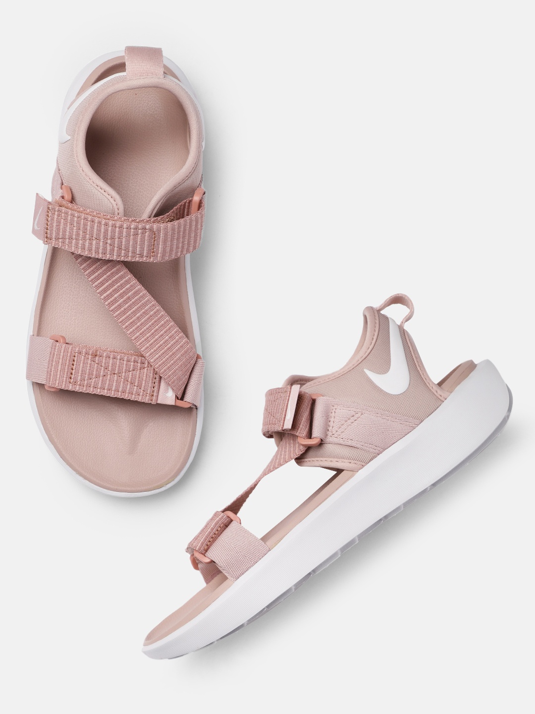 

Nike Women Pink Textured Vista Sports Sandals