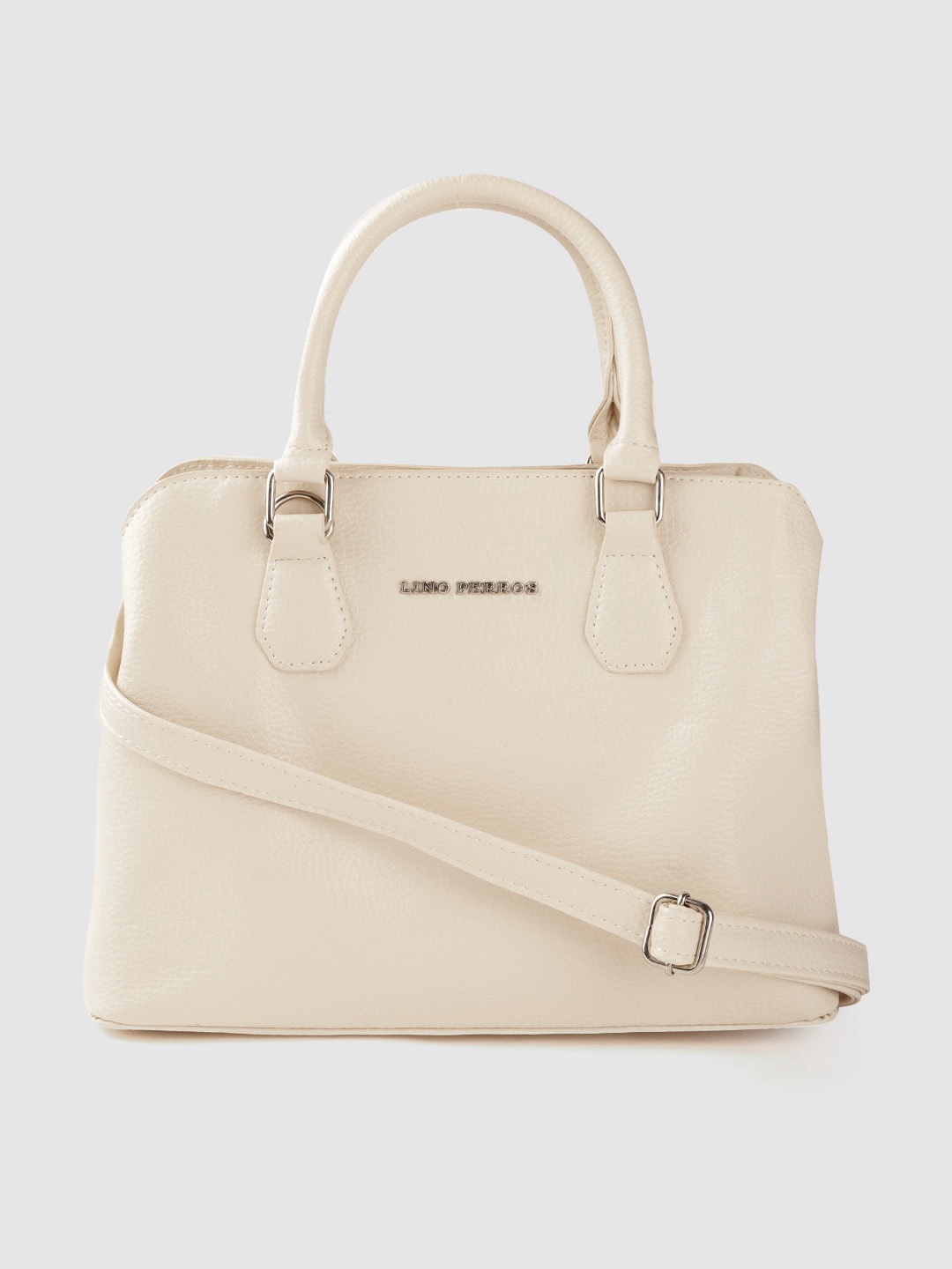 

Lino Perros Women Off White Solid Structured Handheld Bag