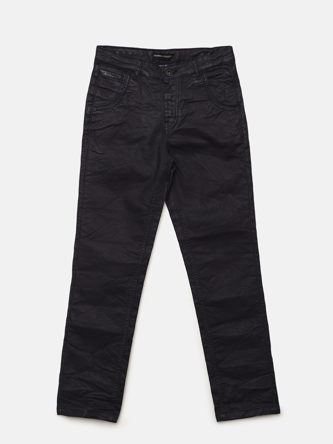

Gini and Jony Boys Navy Blue Regular Fit Mid-Rise Clean Look Stretchable Jeans